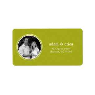 Stylish Frame Photo Address Labels (Lime)
