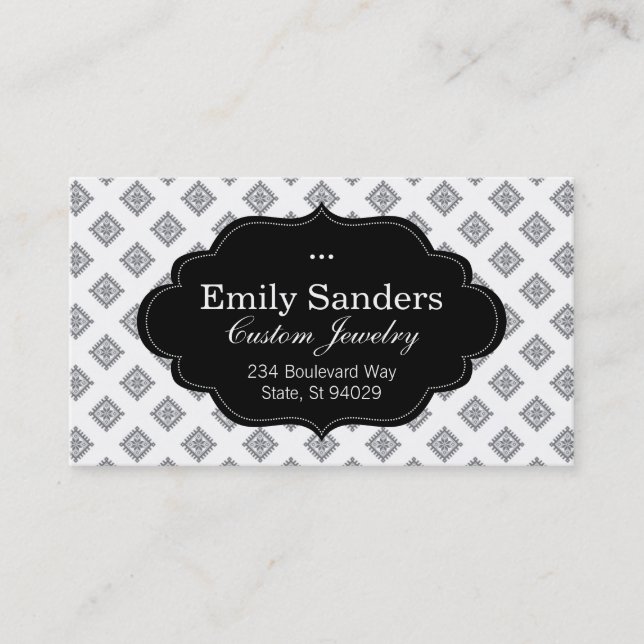 Stylish Frame | Textile Business Card (Front)