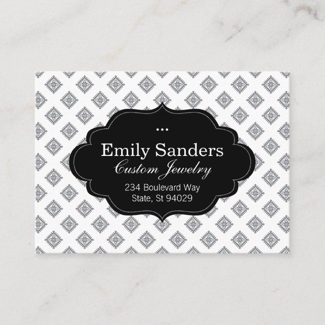 Stylish Frame | Textile Business Card (Front)