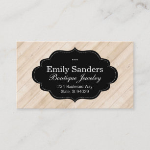 Stylish Frame   Wood II Business Card