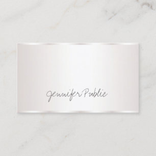 Stylish Freehand Script Elegant Glamourous Plain Business Card