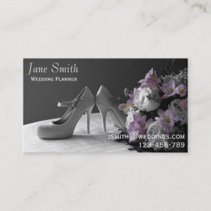 Stylish freelance wedding planner wedding services business card