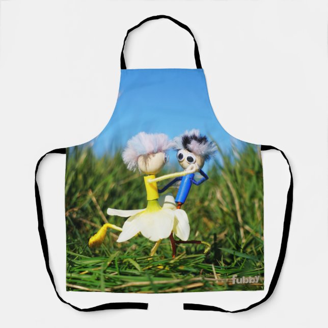 Stylish Fubby's in Narcissen's dress. Apron (Front)