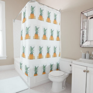 Stylish Funky Pineapple Pattern Shower Curtain