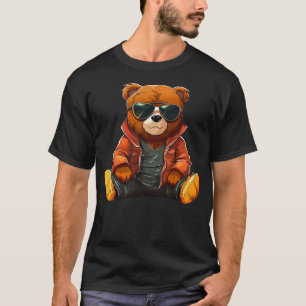 Stylish Furry Brown Teddy In Shades Conservative B T-Shirt
