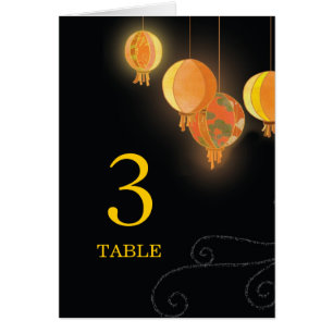 Stylish Garden Lanterns Wedding Table Numbers