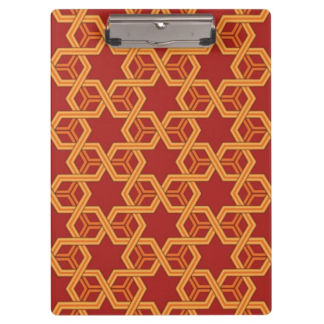 Stylish geometric ornament clipboard (Front)