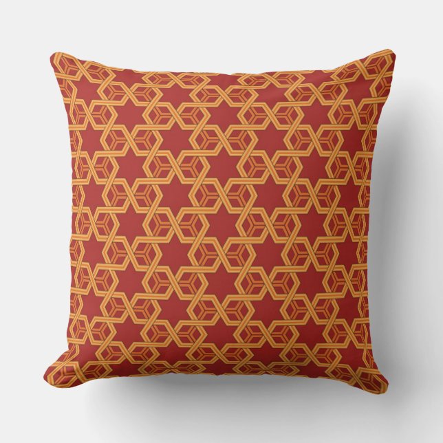 Stylish geometric ornament cushion (Front)