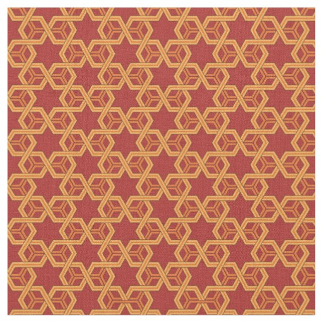 Stylish geometric ornament fabric (Close Up)