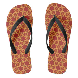 Stylish geometric ornament jandals