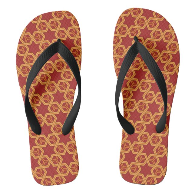 Stylish geometric ornament jandals (Footbed)