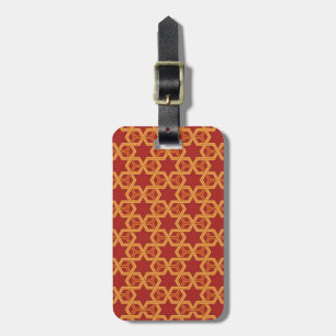 Stylish geometric ornament luggage tag