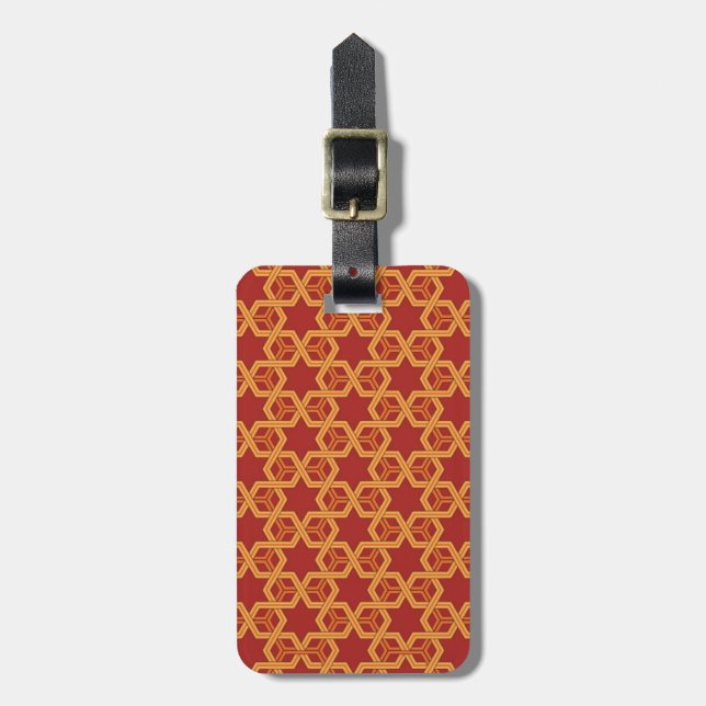 Stylish geometric ornament luggage tag (Front Vertical)