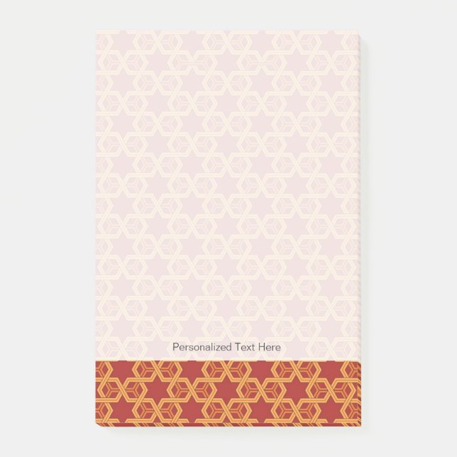 Stylish geometric ornament post-it notes (Front)