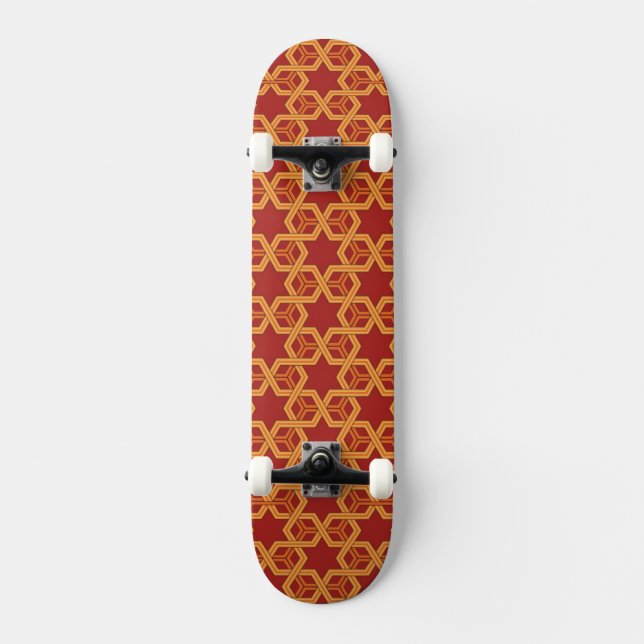 Stylish geometric ornament skateboard (Front)
