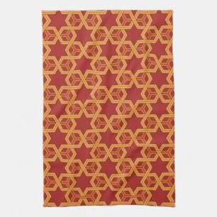 Stylish geometric ornament tea towel