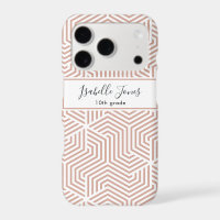 stylish geometric script personalised school Cas