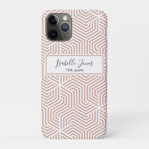 stylish geometric script personalised school   Cas Case-Mate iPhone Case