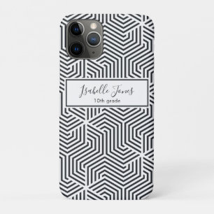 stylish geometric script personalised school Case-Mate iPhone case