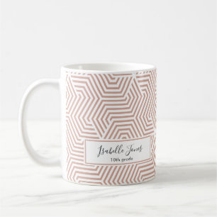 stylish geometric script school college coffee mu mug