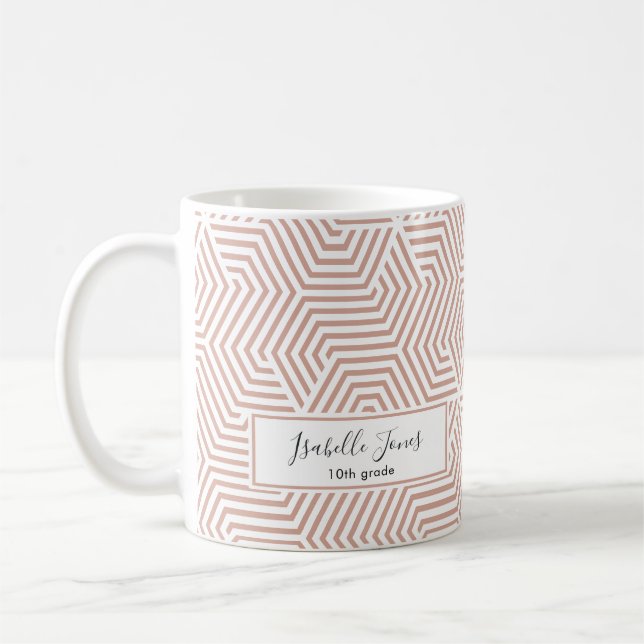 stylish geometric script school college  coffee mu mug (Left)
