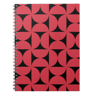 Stylish Geometric Shapes Pattern In Pink Colours   Notebook