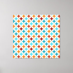 Stylish Geometric: Vintage Seamless Pattern Canvas Print