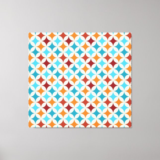 Stylish Geometric: Vintage Seamless Pattern Canvas Print (Front)