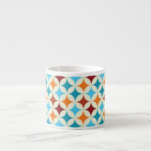 Stylish Geometric: Vintage Seamless Pattern Espresso Cup