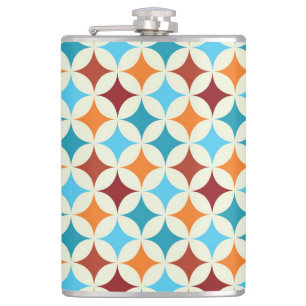 Stylish Geometric: Vintage Seamless Pattern Hip Flask