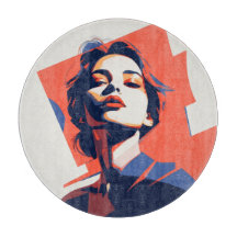 Stylish Geometric Woman Portrait