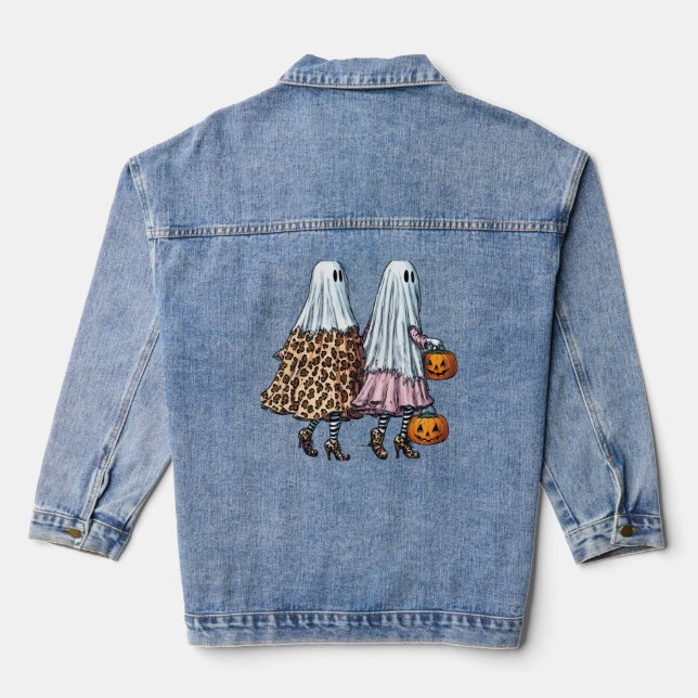 Stylish Ghost Duo Denim Jacket (Back)