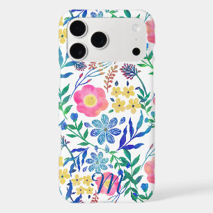 Stylish girly pink flowers hand paint design