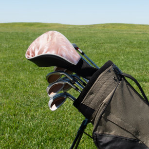 Stylish Girly Pink Rose Gold Zebra Glam Glitz  Golf Head Cover