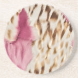 Stylish Girly Pink White Gold Zebra Coaster<br><div class="desc">Stylish Girly Pink Gold White Zebra</div>