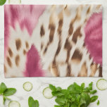 Stylish Girly Pink White Gold Zebra Tea Towel<br><div class="desc">Stylish Girly Pink Gold White Zebra</div>