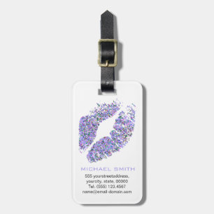 Stylish Glitter Lips #6 Luggage Tag