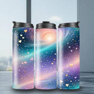 Stylish Glitter Milky Way Thermal Tumbler