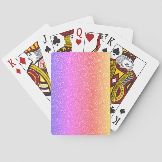Stylish glitter playing cards (Back)