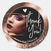 Stylish Glittery Copper Frame Heart Unique Photo