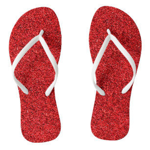 Stylish Glitzy Red Sequin Sparkles Jandals