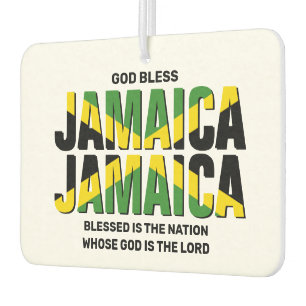 Stylish GOD BLESS JAMAICA JAMAICA Flag Car Air Freshener