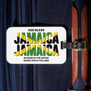 Stylish GOD BLESS JAMAICA JAMAICA Flag Luggage Tag