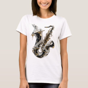 Stylish Gold ABSTRACT ART Statement Design T-Shirt