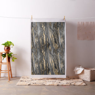 Stylish gold abstract marbleised paint fabric