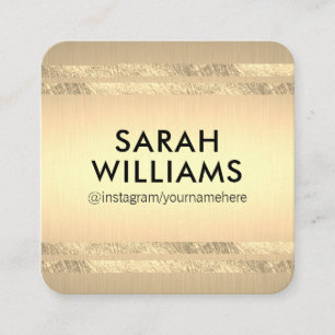 Stylish Gold Accents Square Business Card
