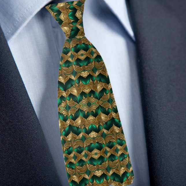 Stylish Gold and Emerald Necktie (Creator Uploaded)