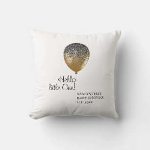Stylish Gold Balloon Baby Shower Party Cushion