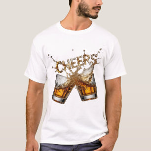 Stylish Gold CHEERS Shirt Design