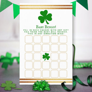 Stylish Gold Foil St. Patrick's Day Baby Shower